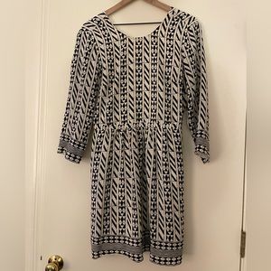 Madewell black and white geometric dress